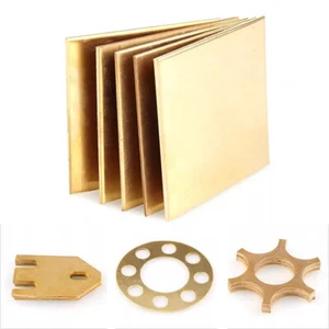 H59 Brass Plate Metal Brass Sheet For Model Making,Thick 0.1/0.2/0.5/1/2/3/4/5mm - Picture 1 of 7