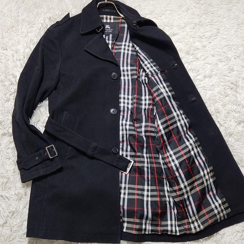 BURBERRY BLACK LABEL Trench coat modello Nova Check fodera cintura colore nero taglia L
