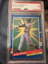 Barry Bonds 1991 Donruss PSA 7