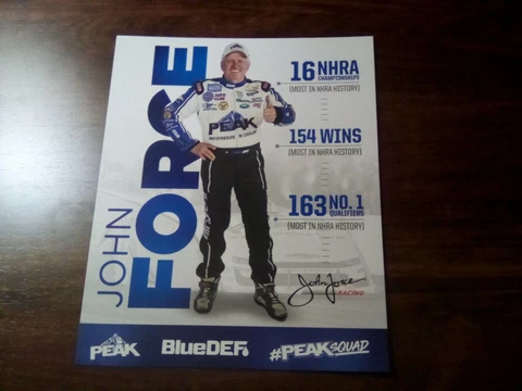 2022 JOHN FORCE PEAK BLUE DEF NITRO FUNNY CAR NHRA POSTCARD Cover