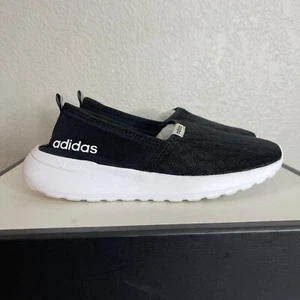 Adidas Cloudfoam Lite Racer AC8475 Black White Slip On Sneaker Shoes Women's 7.5 - Picture 1 of 11