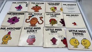 Lot of 12 Mr Men and Little Miss Books by Roger Hargreaves - Small Size Vintage - Picture 1 of 6