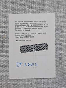 2021-22 UD Premier - STL Blues - RYAN O'REILLY - Gold auto /25 - Unscratched - Bild 1 von 1