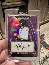 Tyson Bagent 2023 Wild Card Chrome Auto Autograph 13/15 Purple Wildchrome