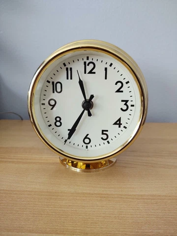 Sangtai Nautical Style Gold Tone Quartz Home Office Decor Desk Table Clock 6168 Cover
