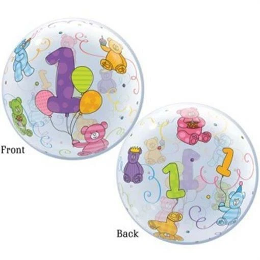 1st Birthday 22-inch Bubble Balloon Birthday Party Decorations Party Supplies - Image 1 of 1