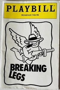 Breaking Legs - Off-Broadway Playbill - Aug 1991 - Vincent Gardenia Larry Storch - Picture 1 of 3