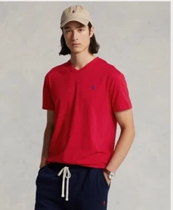 Polo Ralph Lauren Men’s Classic Fit Jersey V-Neck T-Shirt Sz 2XLT Preppy Golf - Picture 1 of 13