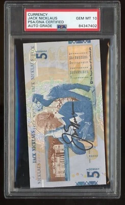 Jack Nicklaus Auto Royal Bank Scotland Note British Open PSA/DNA 10 Masters Golf - Image 1 of 2