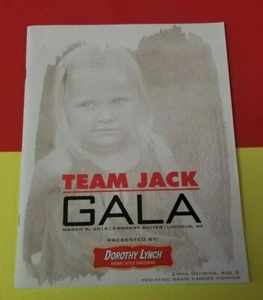 PROGRAM - TEAM JACK GALA - MARCH 5, 2016 - REX BURKHEAD, JIM KELLY, - Picture 1 of 4