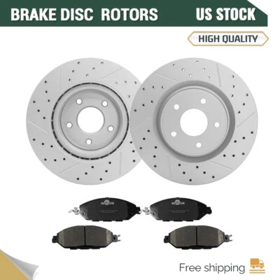 Rotores de freno de disco delanteros + pastillas de cerámica para Nissan Murano 2015-2023 Foto 1 de 4