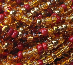 Czech Glass Seed Beads Size 6/0 " MIXTURE CAJUN " Strands - Picture 1 of 3