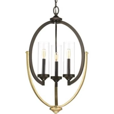Evoke 3 Light 18 inch Antique Bronze Chandelier Ceiling Light, Design Series - Image 1 of 4
