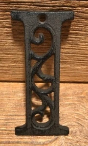 Letter "I" Ornate Cast Iron Filigree 4 5/8" tall by 2" wide 0557-I - Picture 1 of 24