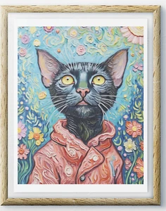 Art PRINTS, Wall Art, Cat Art Print - Picture 1 of 4