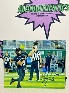 MICAH ALEJADO SIGNED HAWAII WARRIORS 8X10 PHOTO AUTOGRAPH FOOTBALL BOWS - Picture 1 of 1