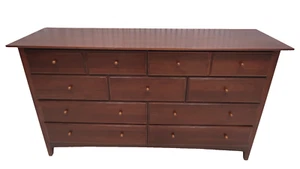 Thomasville Impressions Shaker Cherry 9 Drawer Lowboy Dresser - Picture 1 of 15