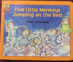 FIVE LITTLE MONKEYS JUMPING ON THE BED BOARD BOOK - Foto 1 di 1