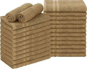 Cotton Bleach Proof Salon Towels (16x27 inches)(24 Pack, Camel) - Picture 1 of 4