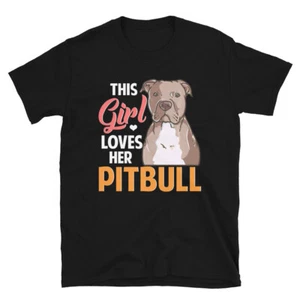 Camiseta Loves Her Pitbull Perro Mascotas Amantes Divertida Linda Dogma Dogdad Regalo - Imagen 1 de 6
