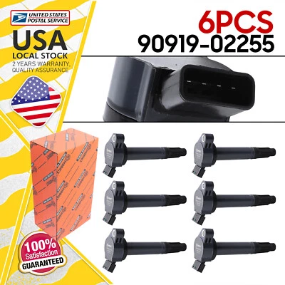 Ignition Coils OEM High Performance 6Pcs 90919-02255 For Lexus LX570 2008-2019 - Изображение 1 из 4