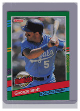 1991  Donruss #BC-19b George Brett Kansas City Royals "© 1990 LEAF, INC."