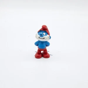 SCHLEICH  PAPA SMURF RETIRED Smiling Smurfs - Picture 1 of 2