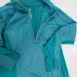 Chaqueta deportiva para mujer Danskin Now semi ajustada con cremallera grande 12~14 bolsillos verdes - Imagen 1 de 12