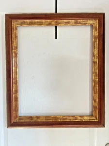 Cadre Doré en Bois Marron et Doré 59x69 Feuillure 55x46 cm France - Imagen 1 de 7