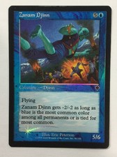 ZANAM DJINN MAGIC THE GATHERING INVASION FOIL CARD IS NEAR MINT TO MINT NO PLAY
