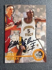 Eddie Elisma NBA Basketball Press Pass autograph signed rookie card 1997