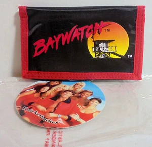 BAYWATCH VTG 1996 5'' OFFICIAL RED / BLACK WALLET UNUSED w/ TAGS MIP - Picture 1 of 8
