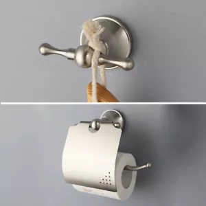 Clothes Hook Hang Toilet paper roll holder Wall Mounted Bathroom Accessories - Picture 1 of 17