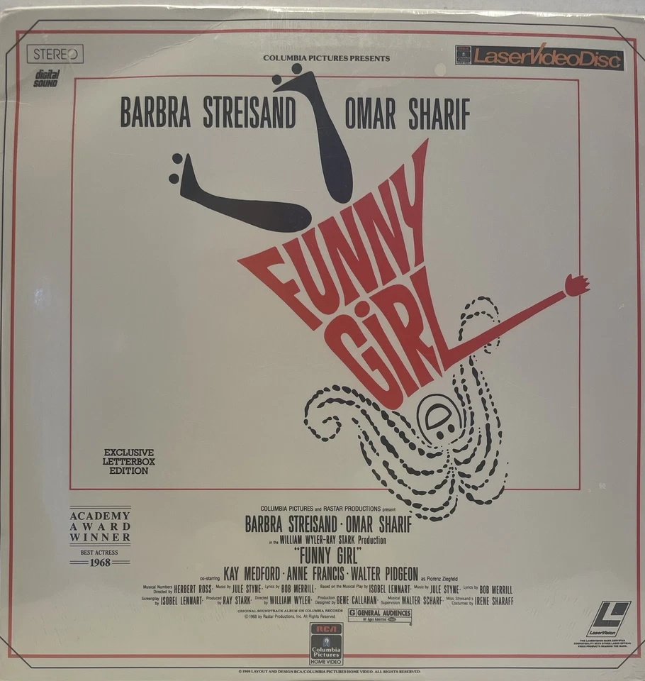 Laser Video Disc Funny Girl Barbra Streisand Omar Sharif NEW SEALED Foto 1 de 4