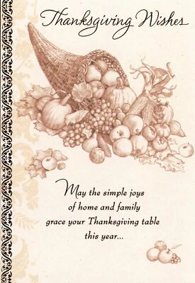 Tarjeta sincera de DESEOS DE ACCIÓN DE GRACIAS, Alegrías simples hogar familia por Hallmark + sobre Foto 1 de 4