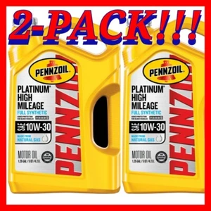 Pennzoil Platinum High Mileage Full Synthetic Engine Oil  10W-30 2pk (10 quarts) - Picture 1 of 1