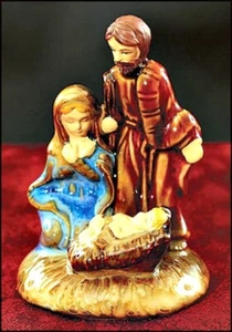 Miniature 2.75" Holy Family Porcelain Figure - Perfect Stocking Stuffer! - Picture 1 of 1