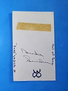 DUKE SNIDER HOF AUTH. AUTOGRAPHED 3 X 5 INDEX CARD DODGERS - Picture 1 of 2