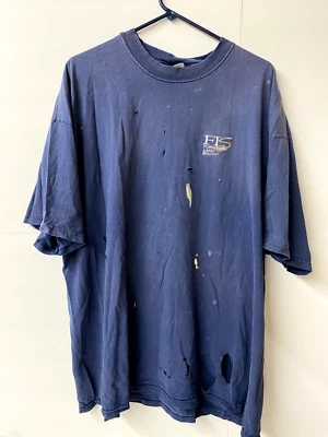 Camiseta De Colección Años 90 Desteñida por el Sol Gradiente Grunge Hanes Beefy 3XL Thrashed B3 Foto 1 de 4