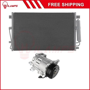 AC Condenser & AC Compressor Cooling Kit For 2007-2012 Nissan Altima 3.5L V6 - Picture 1 of 7