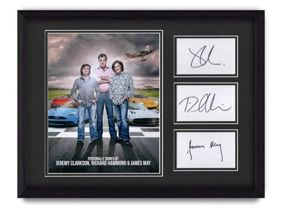 Top Gear Signed 16x12 Framed Photo Jeremy Clarkson Hammond May Display Autograph - Image 1 of 4
