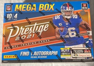 2021 Panini Prestige Football Factory Sealed Mega Box 1 Auto 5 Hyper Parallels ++ - Bild 1 von 2