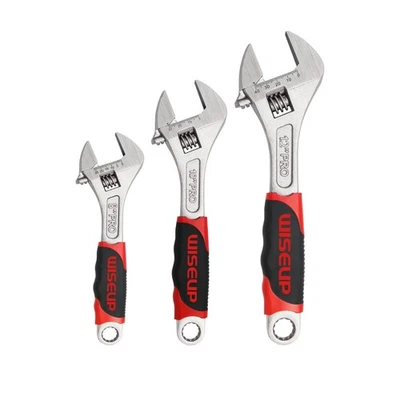 Professional Adjustable Wrench 8 inch 10 inch 12 Inch Cr-V Forged Industrial ... - Image 1 of 4