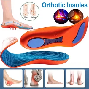 Orthotic Insoles For Arch Support Plantar Fasciitis Flat Feet Gel Heel Back Pain - Picture 1 of 17