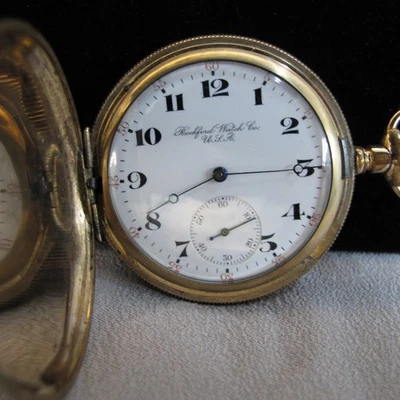 1902 Rockford Grade 561 16s 17j Gold Filled Full Hunter Pocket Watch A7 - Image 1 of 4