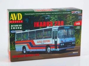 1:43 AVD Models 4093 - Bus IKARUS-238 Hungary, USSR, Russia. Model kit. - Bild 1 von 2