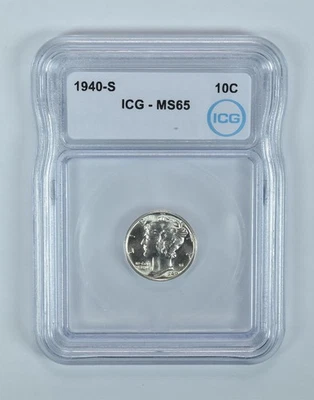 1940-S Mercury Dime MS65 ICG - Image 1 of 4