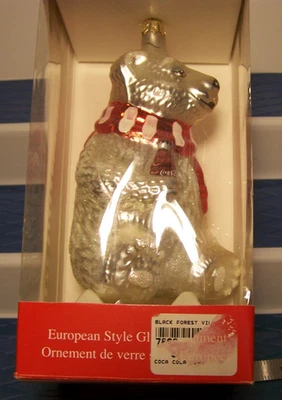 KURT ADLER POLONESA VIDRIO SOPLADO COCA COLA OSO ADORNO DE NAVIDAD EN CAJA 2001 Foto 1 de 4