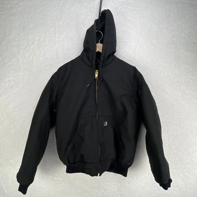 Carhartt Active Jacket Nylon Quilt Lined Mens Small J133 BLK Black EUC - Image 1 of 4
