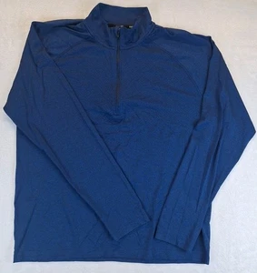 Rhone Session 1/4 Zip Athletic Shirt Mens Size L Blue Long Sleeve Running Gym - Picture 1 of 8